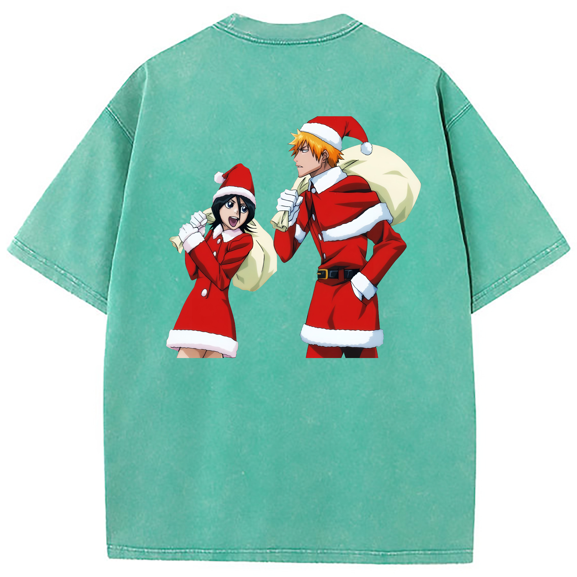 （画像用） ブリーチ 朽木ルキア BLEACH Kuchiki Rukia 綿100% ヴィンテージ風 半袖Tシャツ（背面プリント）